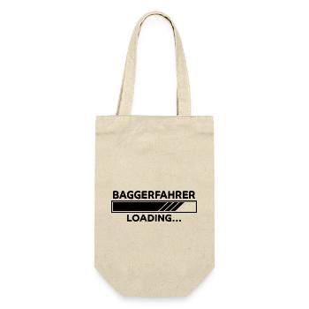 Baggerfahrer Spruch Lustiges Baggerfahrer Geschenk - Geschenkbeutel für Flaschen - Natur - Vorne