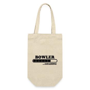 Bowling Spruch Bowlingspieler Fun Bowler Geschenk - Geschenkbeutel für Flaschen - Natur - Vorne
