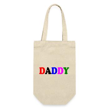 Daddy - Geschenkbeutel für Flaschen - Natur - Vorne