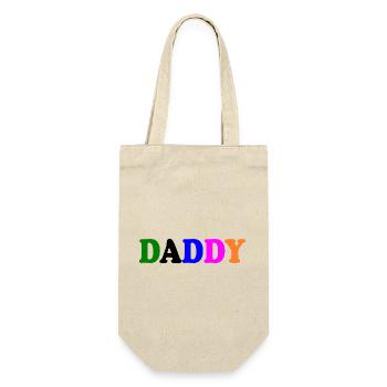 Daddy - Geschenkbeutel für Flaschen - Natur - Vorne