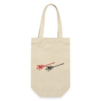 Darts Team Dartpfeile Symbol - Geschenkbeutel für Flaschen - Natur - Vorne