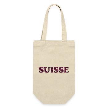 SCHWEIZ. LAND - Geschenkbeutel für Flaschen - Natur - Vorne