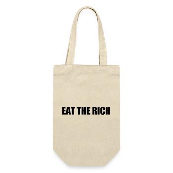 Eat the rich - Geschenkbeutel für Flaschen - Natur - Vorne