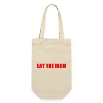 Eat the rich - Geschenkbeutel für Flaschen - Natur - Vorne