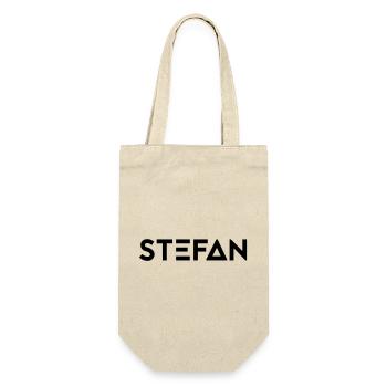 First name Stefan - Gift Bag for Bottles - nature - Front