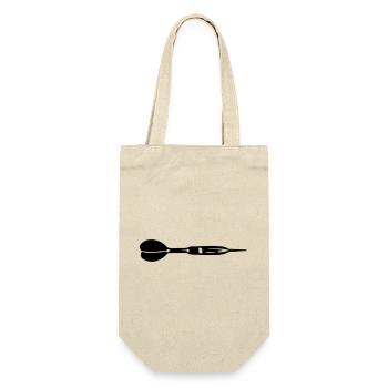 Dartpfeil Symbol - Geschenkbeutel für Flaschen - Natur - Vorne