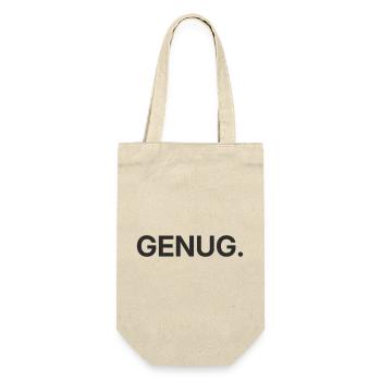 GENUG Punkt – Minimalistisches Statement Design - Geschenkbeutel für Flaschen - Natur - Vorne