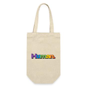Typographie colorée de la fierté arc-en-ciel humaine - Sac à bouteille - nature - Devant