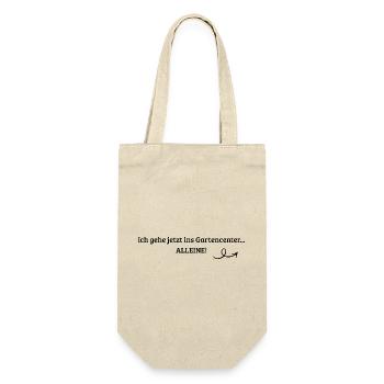 Lustiges Gartencenter Spruch T-Shirt  - Geschenkbeutel für Flaschen - Natur - Vorne