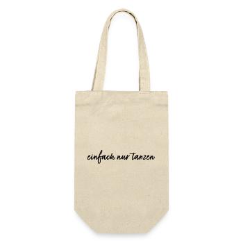 einfach nur tanzen Salsa Bachata Kizomba Swing - Geschenkbeutel für Flaschen - Natur - Vorne