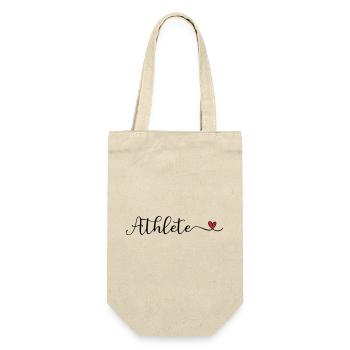 Athlete Heart Design - Gift Bag for Bottles - nature - Front