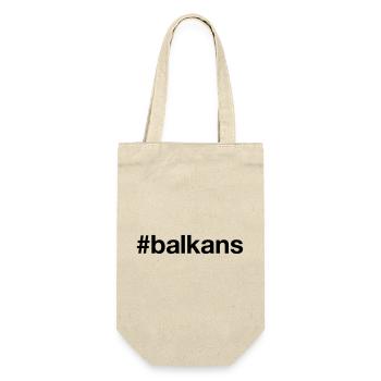 BALKANS Hashtag Balkan - Geschenkbeutel für Flaschen - Natur - Vorne
