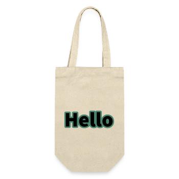 Hello - Gift Bag for Bottles - nature - Front