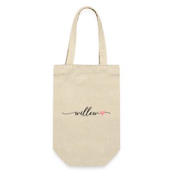Saule Nom Prénom Calligraphie Script - Sac à bouteille - nature - Devant