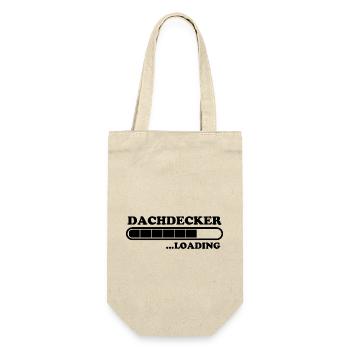 Dachdecker Spruch Job Lustiges Dachdecker Geschenk - Geschenkbeutel für Flaschen - Natur - Vorne