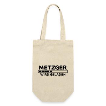 Metzger Spruch Fleischer Lustiges Metzger Geschenk - Geschenkbeutel für Flaschen - Natur - Vorne