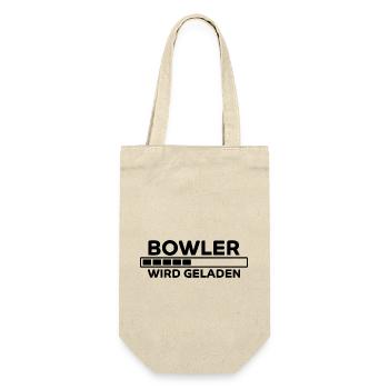 Bowling Spruch Bowlingspieler Fun Bowler Geschenk - Geschenkbeutel für Flaschen - Natur - Vorne