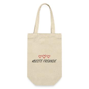 Friendship Best Friends Heart Love - Gift Bag for Bottles - nature - Front
