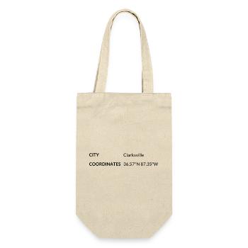 Clarksville, Tennessee, USA coordinates - Gift Bag for Bottles - nature - Front