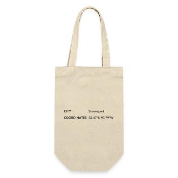 Shreveport, Louisiana, USA coordinates - Gift Bag for Bottles - nature - Front