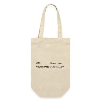 Newport News Virginia USA Koordinaten - Geschenkbeutel für Flaschen - Natur - Vorne