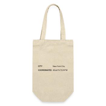 New York City New York USA coordinates - Gift Bag for Bottles - nature - Front