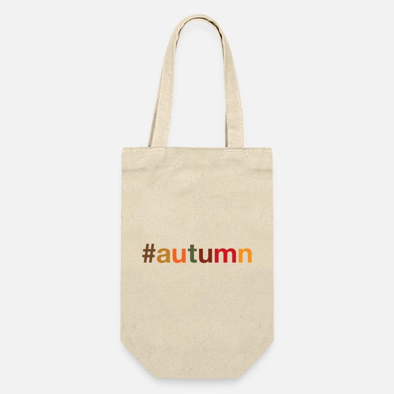 AUTUMN Herbst - Geschenkbeutel für Flaschen - Natur
