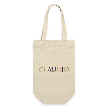 CLAUDIO Nom orné de fleurs - Sac à bouteille - nature - Devant
