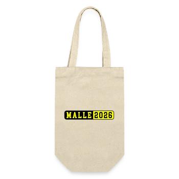 Malle 2026 - Geschenkbeutel für Flaschen - Natur - Vorne