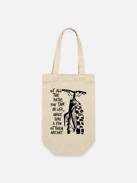 Schmutzige Fahrrad-T-Shirts - Geschenkbeutel für Flaschen - Natur