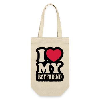 I love my boyfriend - J'aime mon ami - Sac à bouteille - nature - Devant