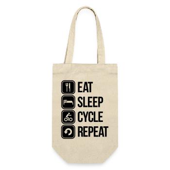 eat sleep cycle repeat - Sac à bouteille - nature - Devant