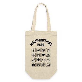 Multifunktions Papa (16 Icons) - Geschenkbeutel für Flaschen - Natur - Vorne