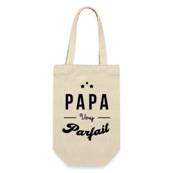 Papa - Fête des Pères - Anniversaire - Bébé - Gift Bag for Bottles - nature - Front