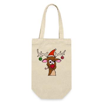 Drunk Reindeer - Geschenkbeutel für Flaschen - Natur - Vorne