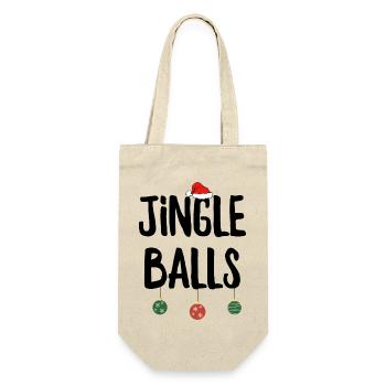 Jingle Bälle - Geschenkbeutel für Flaschen - Natur - Vorne