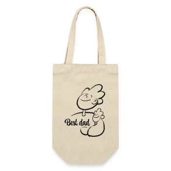 Best dad und Sohn Illustration - Geschenkbeutel für Flaschen - Natur - Vorne