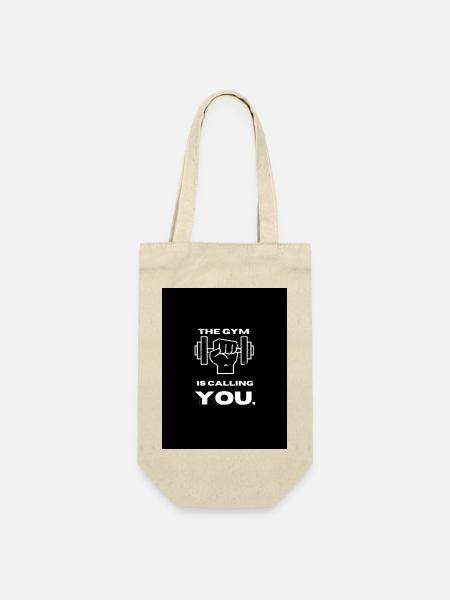 The Gym is Calling You - Geschenkbeutel für Flaschen - Natur