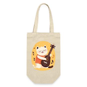 Cute cat with guitar - Gift Bag for Bottles - nature - Front