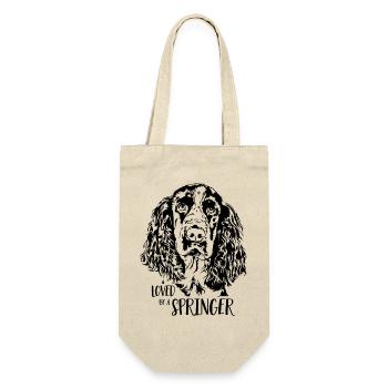 Loved by a Springer Spaniel Dog Dogs Wilsigns - Gift Bag for Bottles - nature - Front