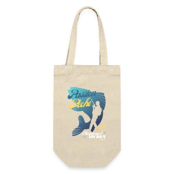 Tee-shirt Passion pêche plus qu'un sport un art - Sac à bouteille - nature - Devant