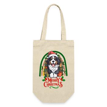 Bernese Mountain Dog Christmas - Gift Bag for Bottles - nature - Front