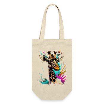 Graffiti Giraffe - Geschenkbeutel für Flaschen - Natur - Vorne
