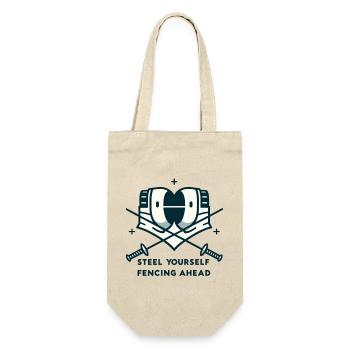 "Get ready, fencing ahead" - Gift Bag for Bottles - nature - Front