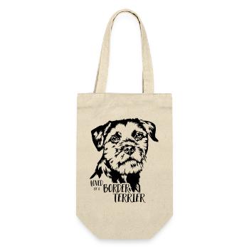 Loved by a Border Terrier Dog Dog Wilsigns - Gift Bag for Bottles - nature - Front