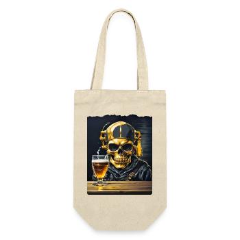 Beer Skull 0.6 - Gift Bag for Bottles - nature - Front