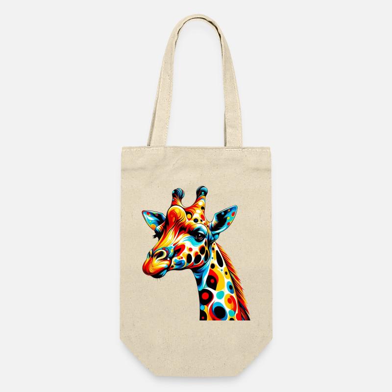Giraffe - Geschenkbeutel für Flaschen - Natur