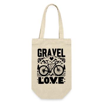 Gravel Love - Gravel Bike - Gift Bag for Bottles - nature - Front