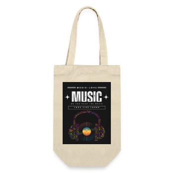 LIEBE ZUR MUSIK 12 - Geschenkbeutel für Flaschen - Natur - Vorne