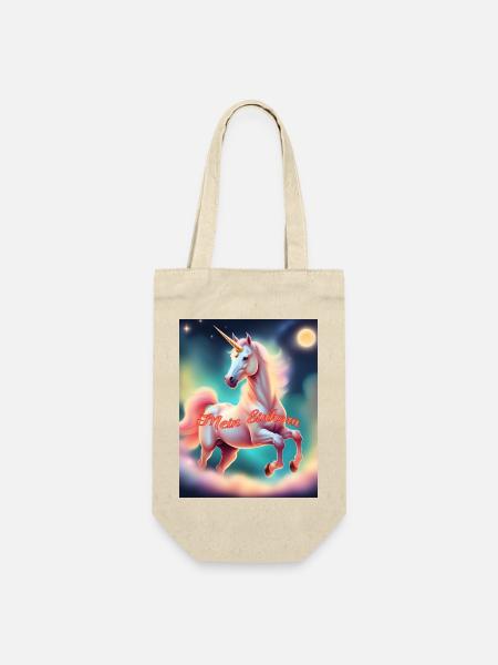 Mein Einhorn - Geschenkbeutel für Flaschen - Natur